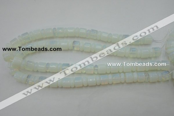 CRB135 15.5 inches 6*12mm & 10*12mm rondelle opal beads