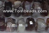 CRB1382 15.5 inches 6*12mm faceted rondelle botswana agate beads