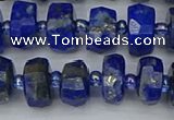 CRB1391 15.5 inches 6*10mm faceted rondelle lapis lazuli beads