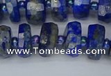 CRB1392 15.5 inches 6*12mm faceted rondelle lapis lazuli beads