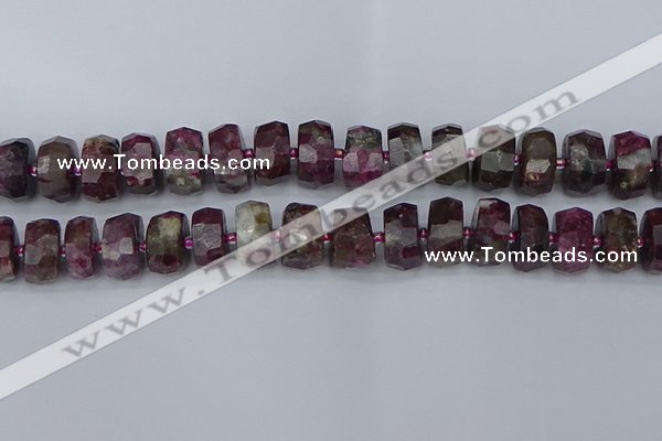 CRB1405 15.5 inches 8*18mm faceted rondelle tourmaline beads