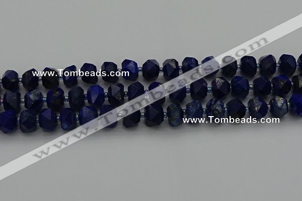 CRB1452 15.5 inches 10*14mm faceted rondelle lapis lazuli beads