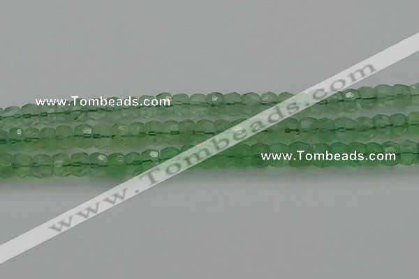 CRB1459 15.5 inches 5*8mm faceted rondelle green fluorite beads