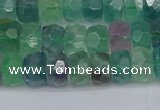 CRB1463 15.5 inches 4*6mm faceted rondelle fluorite beads