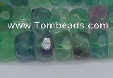 CRB1464 15.5 inches 5*8mm faceted rondelle fluorite beads