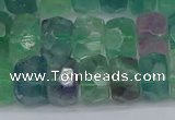 CRB1465 15.5 inches 6*10mm faceted rondelle fluorite beads