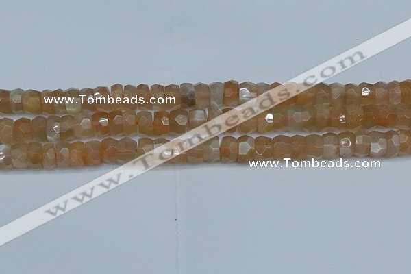 CRB1469 15.5 inches 5*8mm faceted rondelle moonstone beads