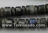 CRB148 15.5 inches 6*12mm & 10*12mm rondelle labradorite beads