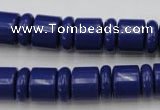 CRB153 15.5 inches 6*12mm & 10*12mm rondelle blue stone beads