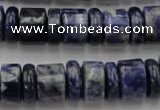 CRB161 15.5 inches 5*14mm & 10*14mm rondelle sodalite gemstone beads