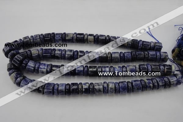 CRB161 15.5 inches 5*14mm & 10*14mm rondelle sodalite gemstone beads