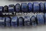 CRB177 15.5 inches 4*12mm – 8*12mm rondelle blue dumortierite beads