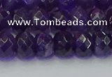 CRB1805 15.5 inches 5*8mm faceted rondelle amethyst beads