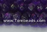 CRB1806 15.5 inches 6*10mm faceted rondelle amethyst beads