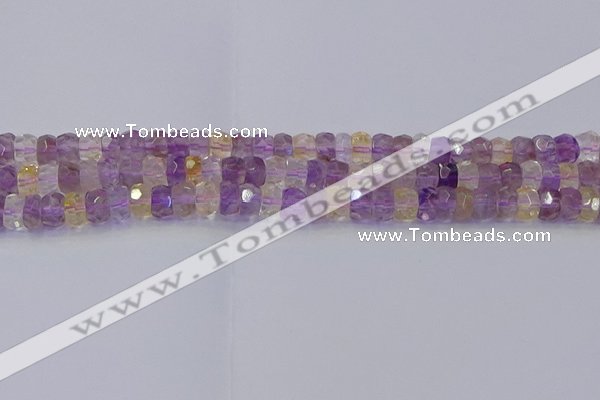 CRB1807 15.5 inches 4*6mm faceted rondelle ametrine beads