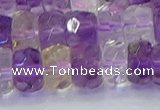 CRB1810 15.5 inches 6*12mm faceted rondelle ametrine beads