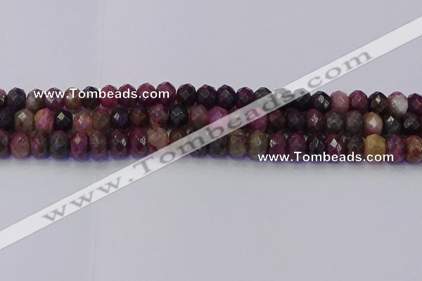 CRB1833 15.5 inches 5*8mm faceted rondelle tourmaline beads