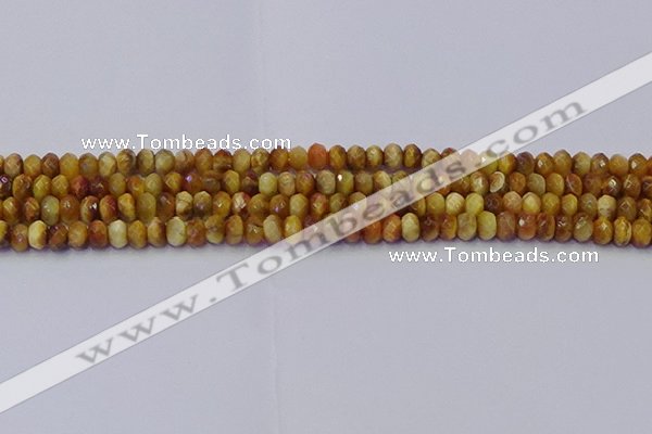 CRB1836 15.5 inches 4*6mm faceted rondelle golden tiger eye beads