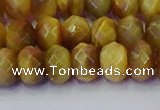 CRB1838 15.5 inches 6*10mm faceted rondelle golden tiger eye beads