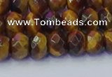 CRB1841 15.5 inches 5*8mm faceted rondelle yellow tiger eye beads
