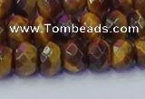 CRB1841 15.5 inches 5*8mm faceted rondelle yellow tiger eye beads