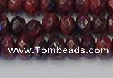 CRB1846 15.5 inches 6*10mm faceted rondelle red tiger eye beads