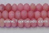 CRB1848 15.5 inches 4*6mm faceted rondelle pink opal beads