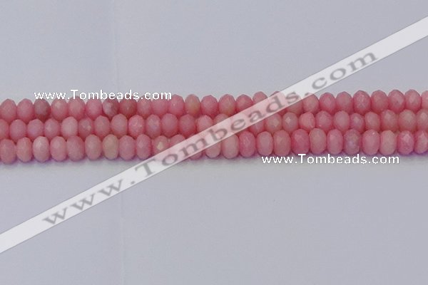 CRB1849 15.5 inches 5*8mm faceted rondelle pink opal beads