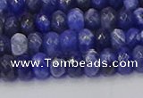 CRB1856 15.5 inches 4*6mm faceted rondelle sodalite beads