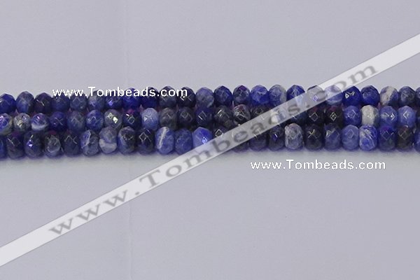 CRB1858 15.5 inches 6*10mm faceted rondelle sodalite beads