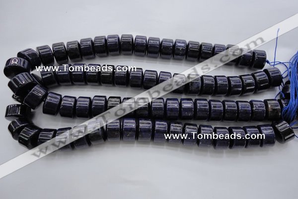 CRB186 15.5 inches 10*16mm rondelle blue dumortierite beads