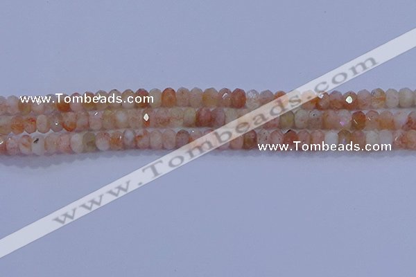 CRB1870 15.5 inches 2.5*4mm faceted rondelle sunstone beads