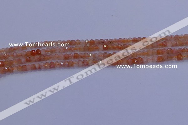 CRB1872 15.5 inches 2*3mm faceted rondelle sunstone beads