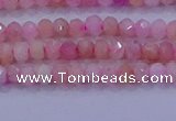 CRB1875 15.5 inches 2*3mm faceted rondelle pink opal beads