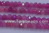 CRB1878 15.5 inches 2*3mm faceted rondelle red tourmaline beads