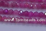 CRB1879 15.5 inches 2.5*4mm faceted rondelle red tourmaline beads