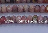 CRB1882 15.5 inches 2.5*4mm faceted rondelle rhodochrosite beads