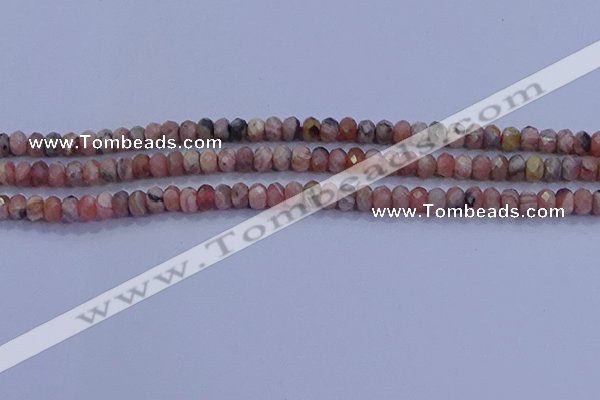 CRB1882 15.5 inches 2.5*4mm faceted rondelle rhodochrosite beads