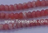 CRB1884 15.5 inches 2*3mm faceted rondelle rhodochrosite beads