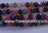 CRB1887 15.5 inches 2*3mm faceted rondelle tourmaline beads