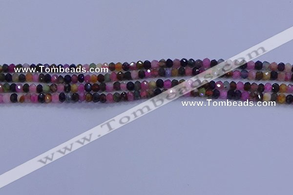 CRB1887 15.5 inches 2*3mm faceted rondelle tourmaline beads