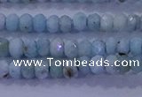 CRB1893 15.5 inches 2*3mm faceted rondelle larimar beads