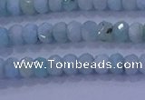 CRB1894 15.5 inches 2.5*4mm faceted rondelle larimar beads