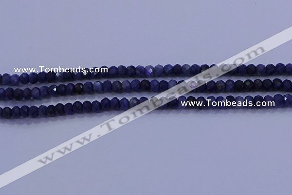 CRB1904 15.5 inches 2.5*4mm faceted rondelle sapphire beads