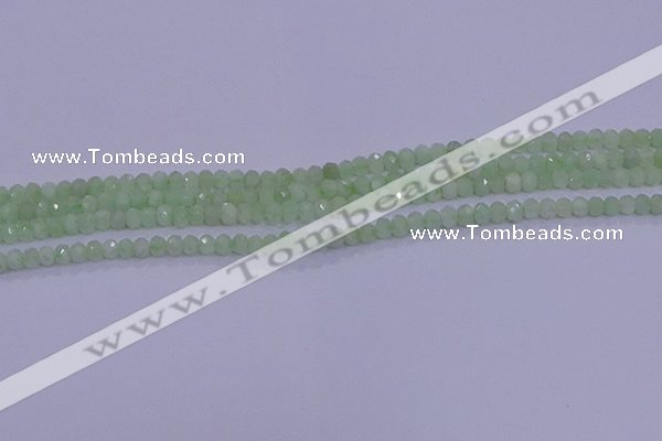 CRB1912 15.5 inches 2*3mm faceted rondelle green opal beads