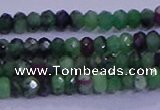 CRB1924 15.5 inches 2*3mm faceted rondelle ruby zoisite beads