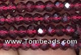 CRB1939 15.5 inches 2.5*4mm faceted rondelle red garnet gemstone beads