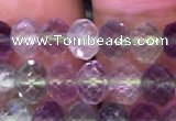 CRB1959 15.5 inches 4*6mm faceted rondelle fluorite gemstone beads