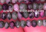 CRB1975 15.5 inches 3*4mm faceted rondelle ruby zoisite beads