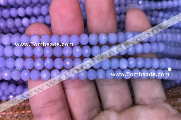 CRB1983 15.5 inches 4*6mm faceted rondelle blue angel skin gemstone beads